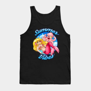 Summer Vibes blonde Mermaid Tank Top